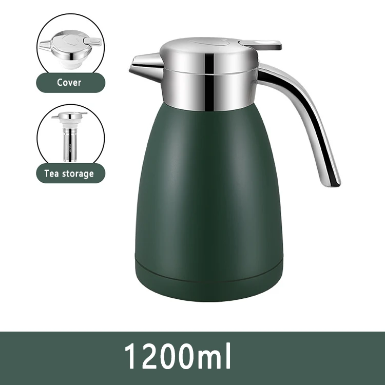 Korean Style 1.2L 1.8L Stainless Steel 304 Insulated Hot Water Coffee Tea Pots & Kettles Vacuum Flasks Thermoses Jug Pot