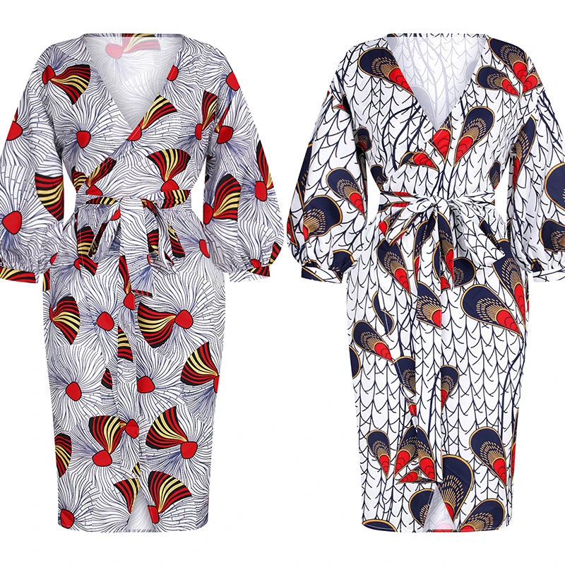 african dashiki shirt Dress Woman Women Nigeria Designs Womens Multi Color Ladies Styles White For Clothes Hxmp African Dresses