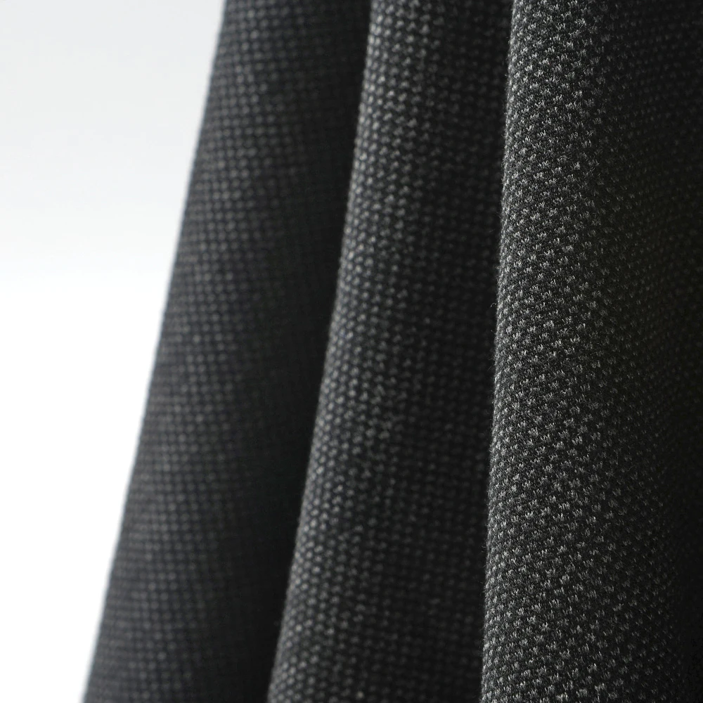 Factory TR Viscose Polyester Soft Comfortable Corn Lattice Melange Cation Yarn Dyed Diamond Knit Jacquard Fabric for Coat Jacket