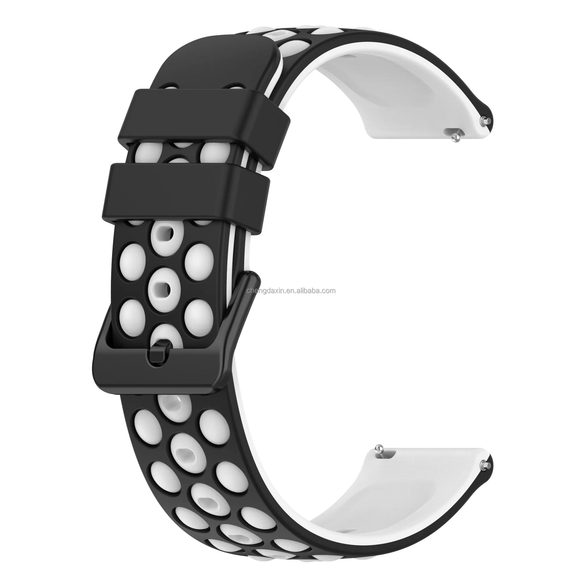 20Mm 22Mm Silicone Replacement Strap Polka Dot Two-color Pin Buckle For Apple For Samsung For Huawei Watch  Band