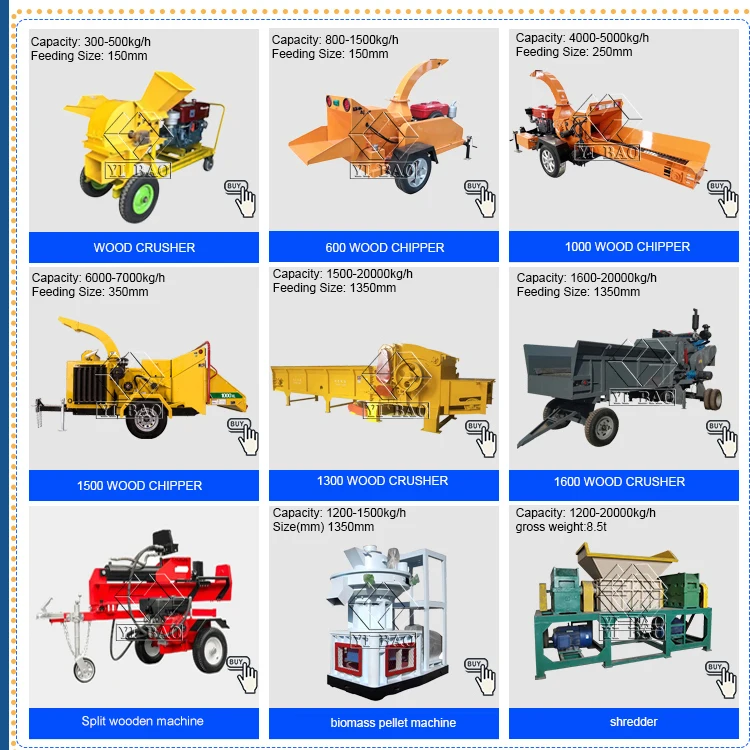 Diesel Engine and Mobile Forestry Branch logs wood chopper machine wood Chip Crusher manufacture  Wood chipper shredder