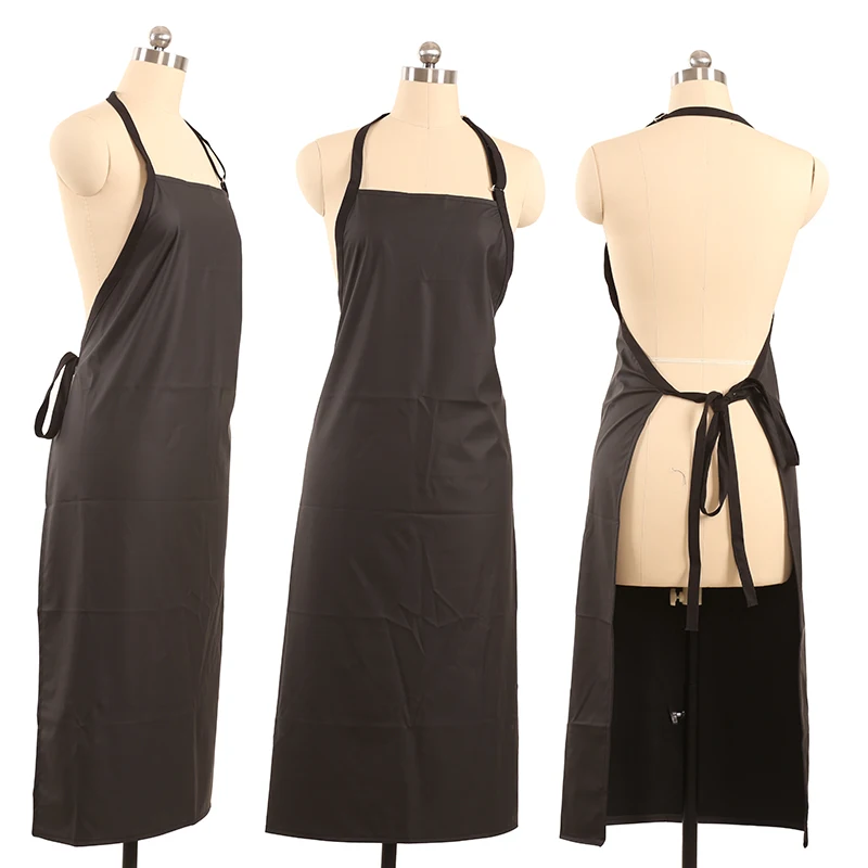 black Extra Long Waterproof Adjustable Polyurethane Janitorial dish washer Apron