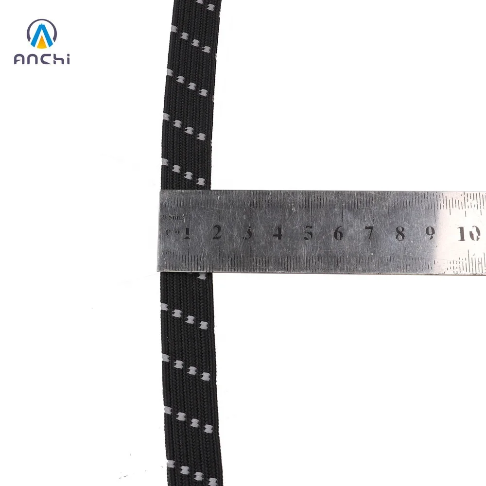 18mm wide strong elastic reflective bungee cord without hooks