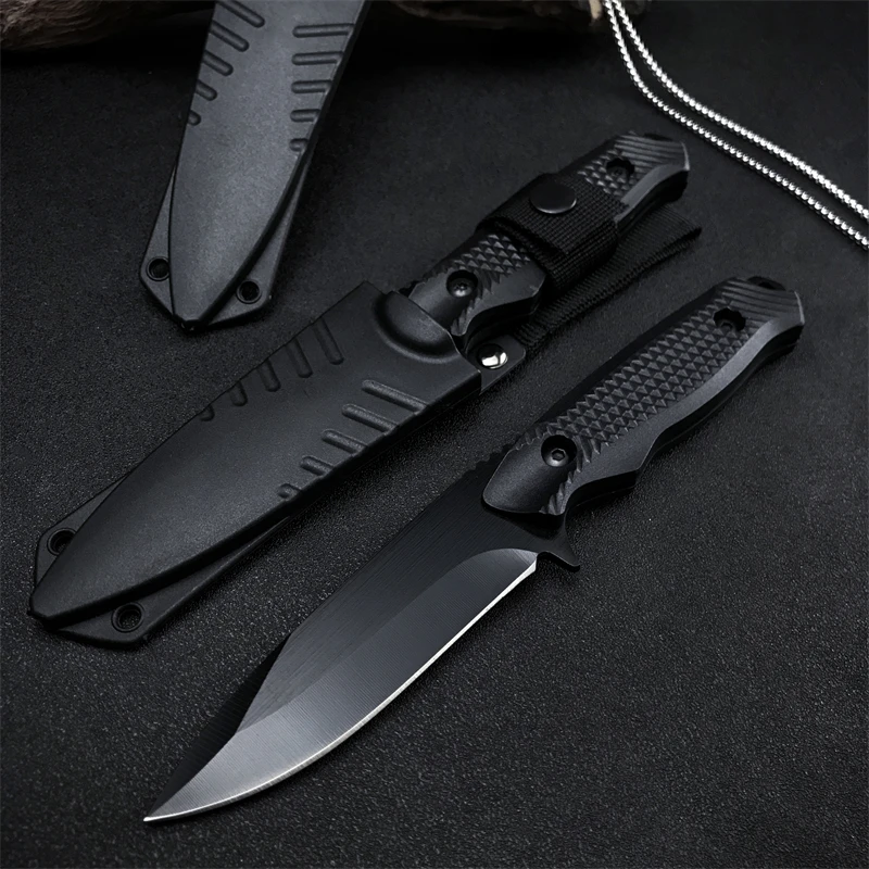 Mountain tactical hunting knife with blade ABS handle camping survival knives outdoor tool