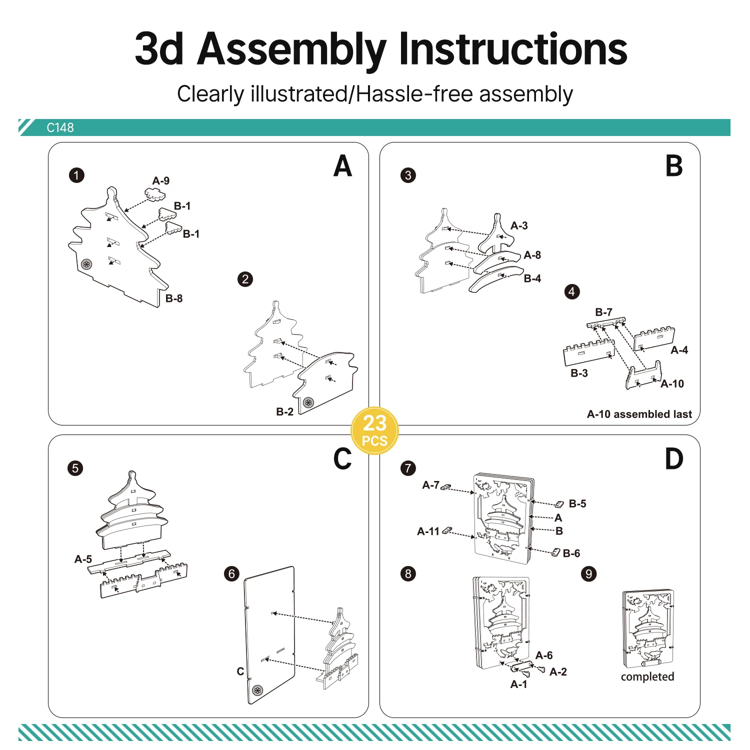 Wincent Factory direct sale keepsake Lady Liberty building model Custom design wood or Paper jigsaw diy toy 3d puzzle