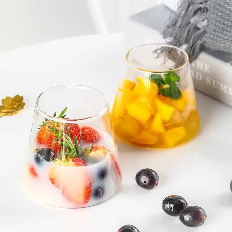 Amazon best-selling Mount Fuji Beer Glass 360ml Creative Milk Cup Transparent Borosilicate Glass Japanese Fujiyama Creative Cups