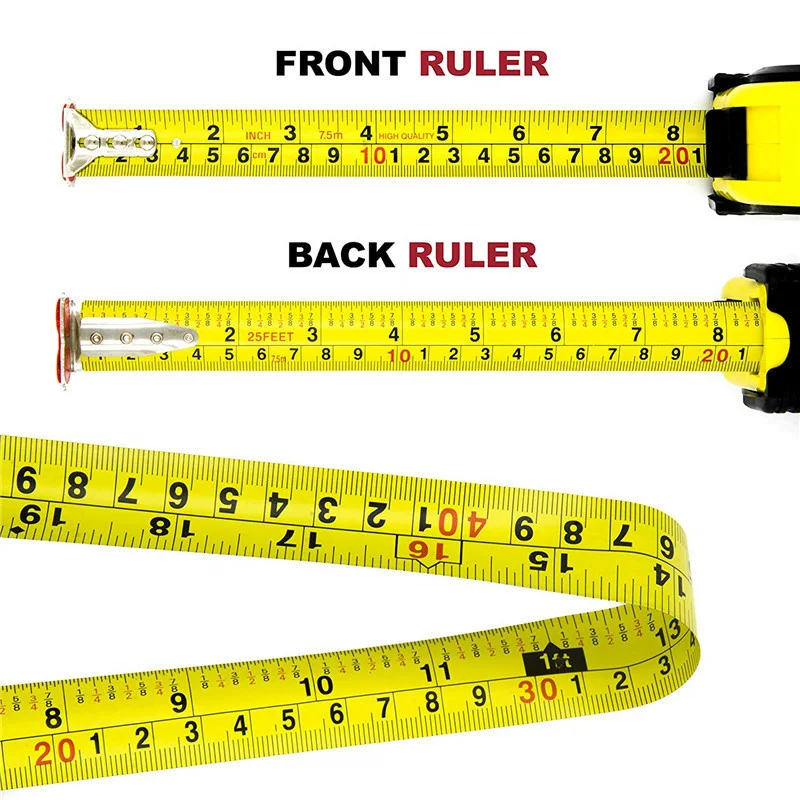 KEMING High Quality Measure Tape 3m 5M 7.5m 8m Steel Waterproof Tape Measure