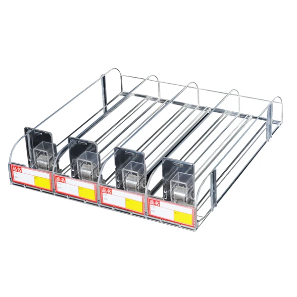 Automatic Gondola POS Pack Damping Buffer Slow Down Back Shelf Pusher for Retail Store Fridge Display Case