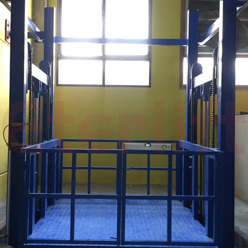 Warehouse Guide Rail Cargo Lift Platform Freight Elevator hoist Price