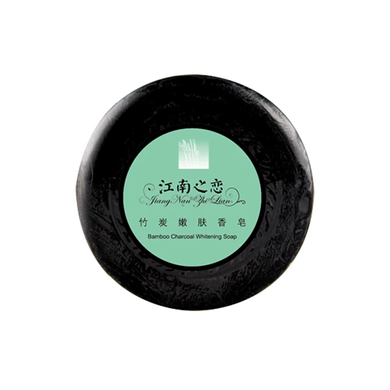 Longrich factory supply wholesale 3pcs bamboo charcol  Bamboo Charcoal Rejuvenating sulfur Soap black facial soap bar body soap