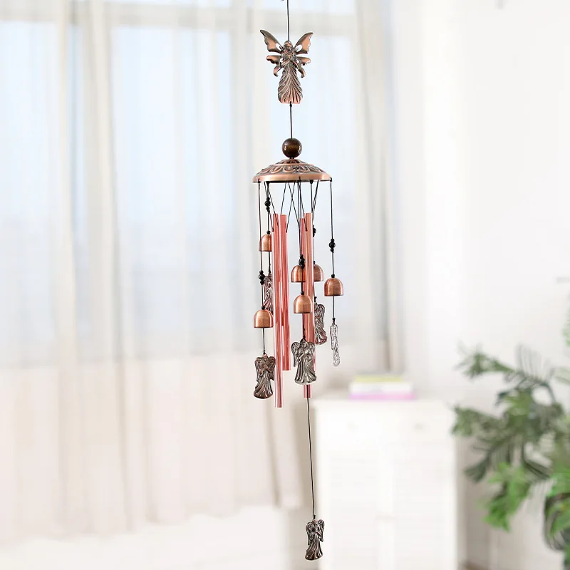 China top selling old looking copper color animals wind chime outdoor garden decor hanging metal aeolian bells for Christmas