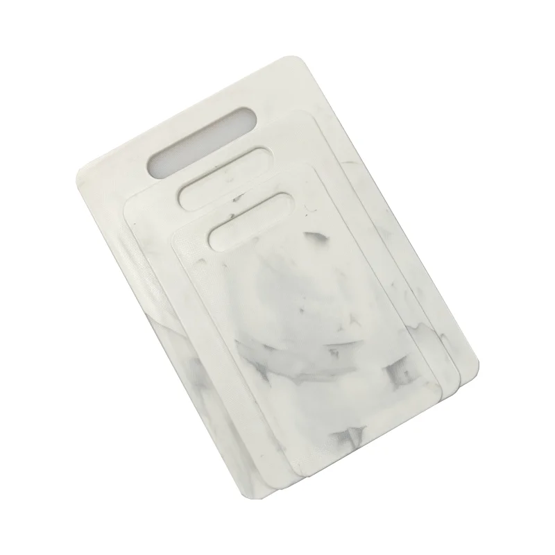JOYWAVE Factory Wholesale Kitchenware Chopping Blocks Plastic pp Kitchen Cutting board with Marble Look