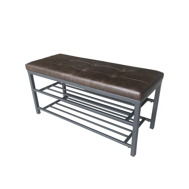 HONGJIA HJCH2125S Modern Luxury Home organizer Furniture  Store With Soft Cushion Seat  Storage Shoe Rack with Bench