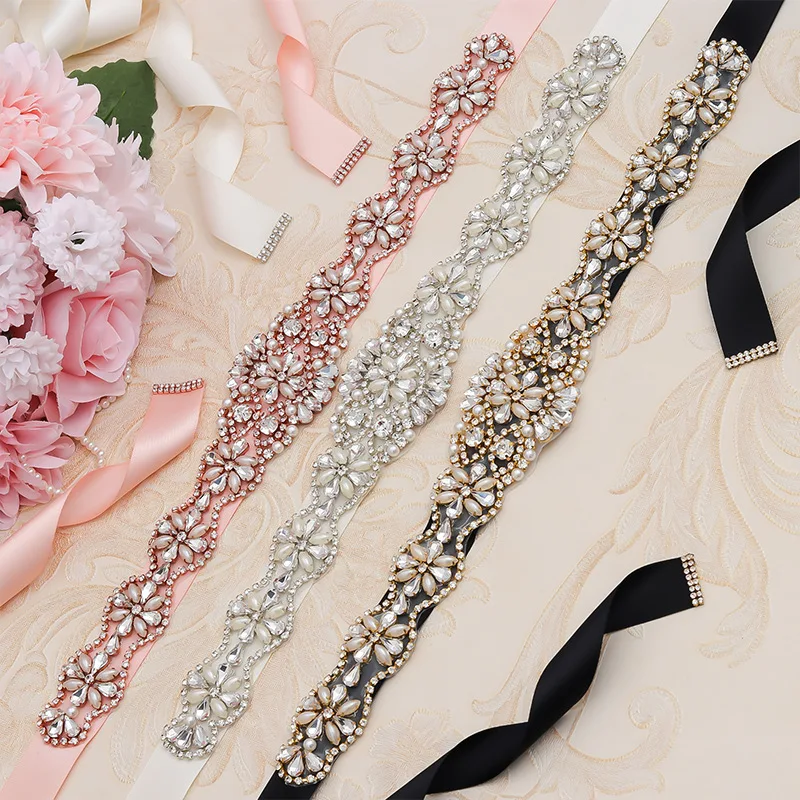 Fashion Elegant Sash Wedding Accessories Bridal Dress Belts For Women