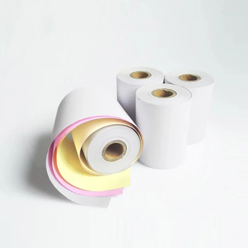Sunkey Office Copy Paper 75x75mm 75x60mm Ncr Carbonless Continuous Computer Printing Invoice Paper Ream Roll 3plys In Sheets