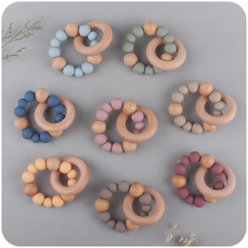 Big Sale Pink Color BPA Free Baby Sensory Newborn Gift Teething Silicone Chewable Teether Toys