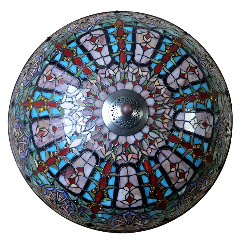 TFC-5441 Tiffany lamps for sale Handcrafted Art Stained Glass 24 Inch Wide Pendant Chandelier Lighting Lamp