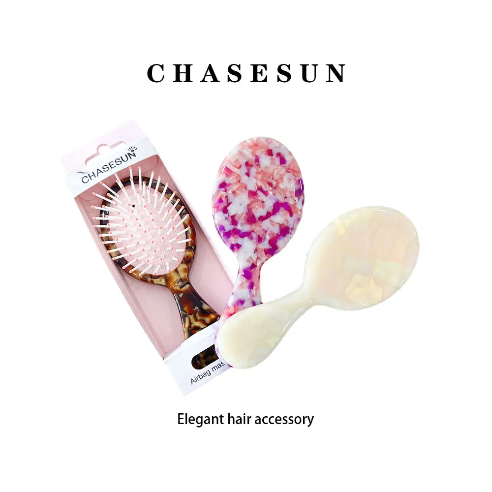 Wooden Denman Hair brush For Salon Barber 9 Row Straight Hair Comb For Women&Men