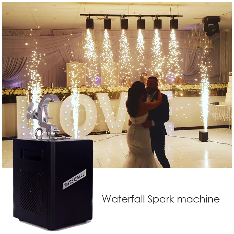 400W Wireless DMX Remote Control Waterfall Cold Flame Spark Machine Wedding Stage Cold Pyro Machine