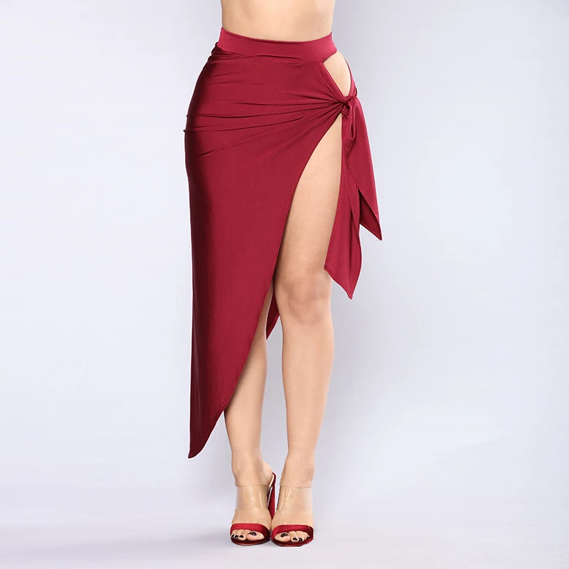 Новое поступление, женское платье с лямкой на шее и высоким разрезом, сексуальное платье для ночного клуба