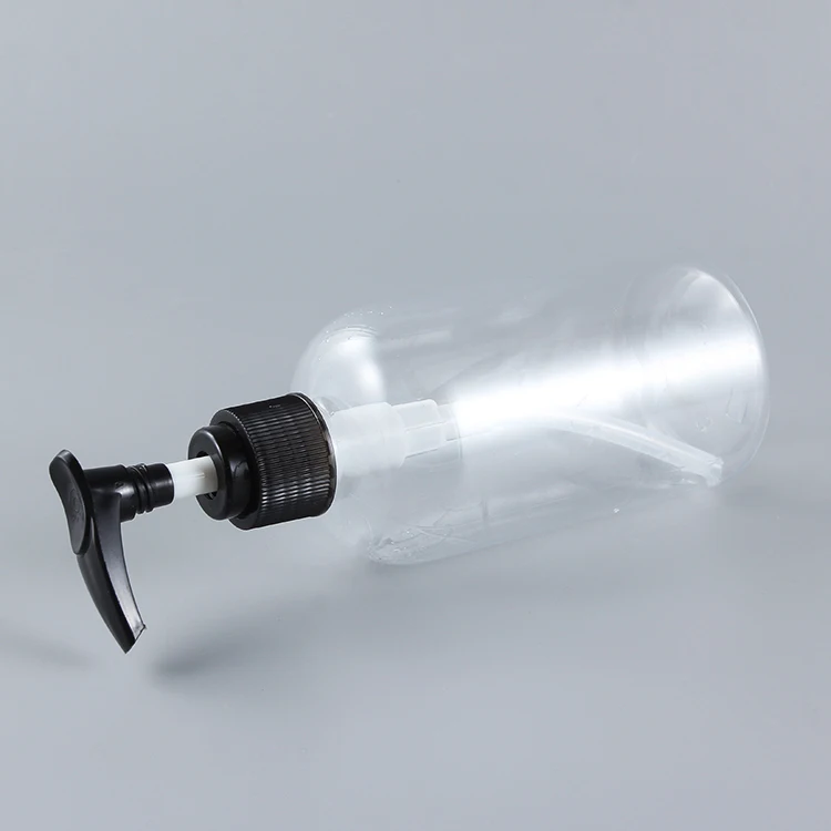 PET Decorative White 500ml 300ml 1000ml Lotion Pump Shower Gel Skin Care Packaging Shampoo Empty Plastic Bottles