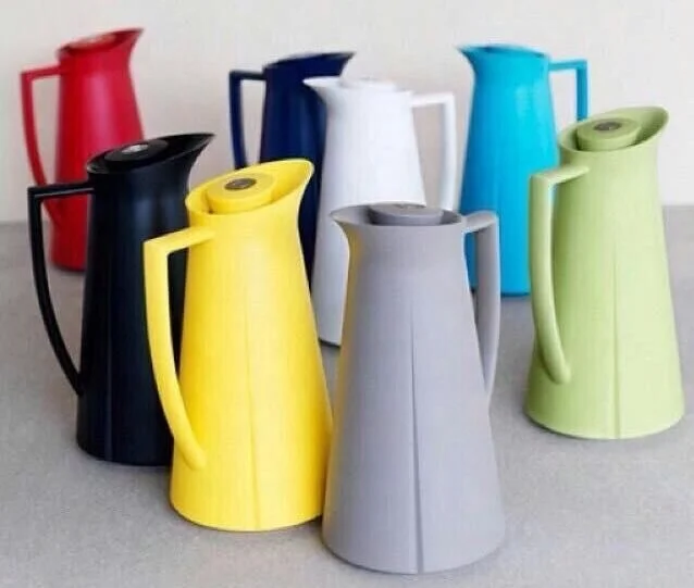 manufacturer blue pink white plastic custom glass refill coffee pot vacuum flask
