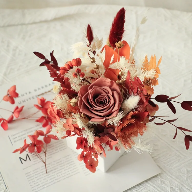 Xiangnan шелковые розы с одним стеблем Высококачественная бумажная Подарочная коробка подарок на день рождения для девочек