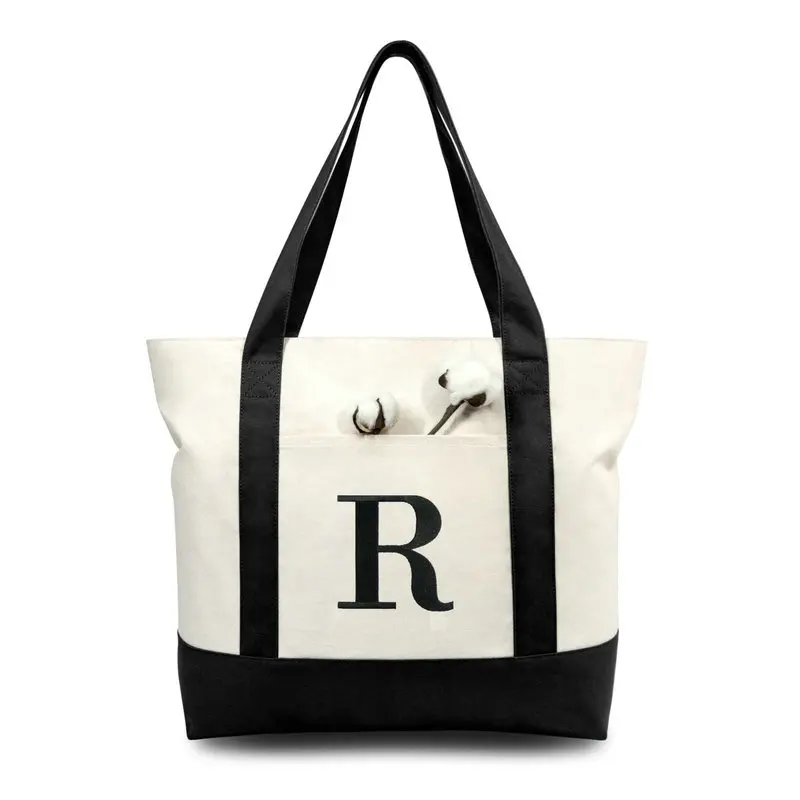 2024 Innovation Shopping Bag Minimalist Element Letter Art Canvas Handbag Popular Tote Bag Large Capacity Shopping Bag