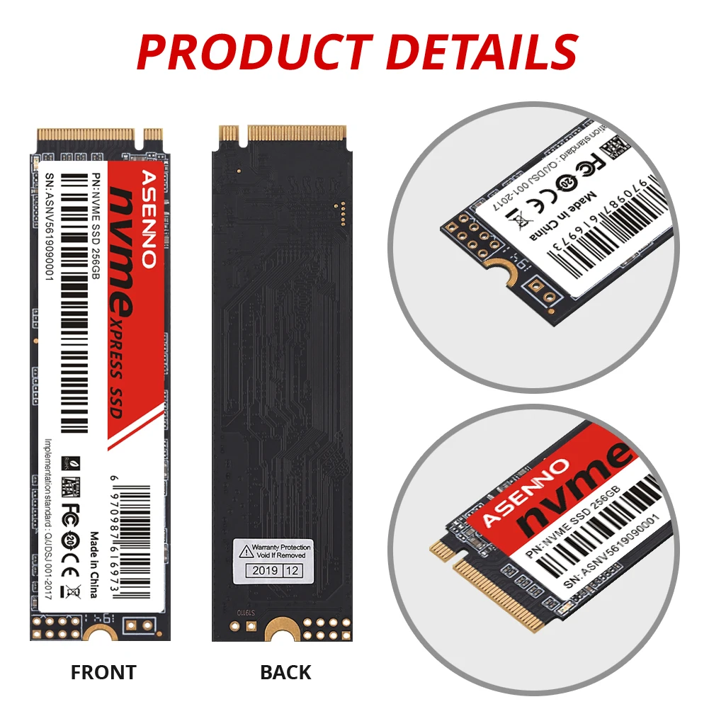 Asenno SSD m2 ssd 128 ГБ/256 ГБ/516 ГБ/1 ТБ с максимальной скоростью 7200 МБ/с. nvme