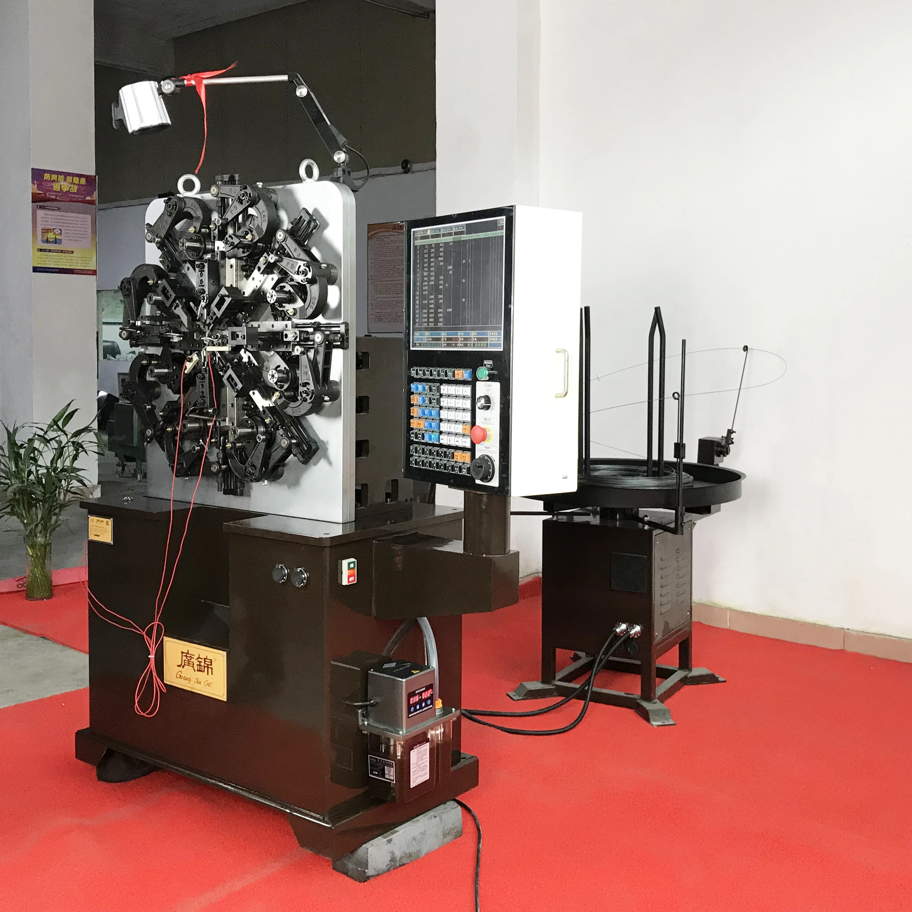 CNC spring forming machine making flat air coil spring using in energy vehicle charging pile