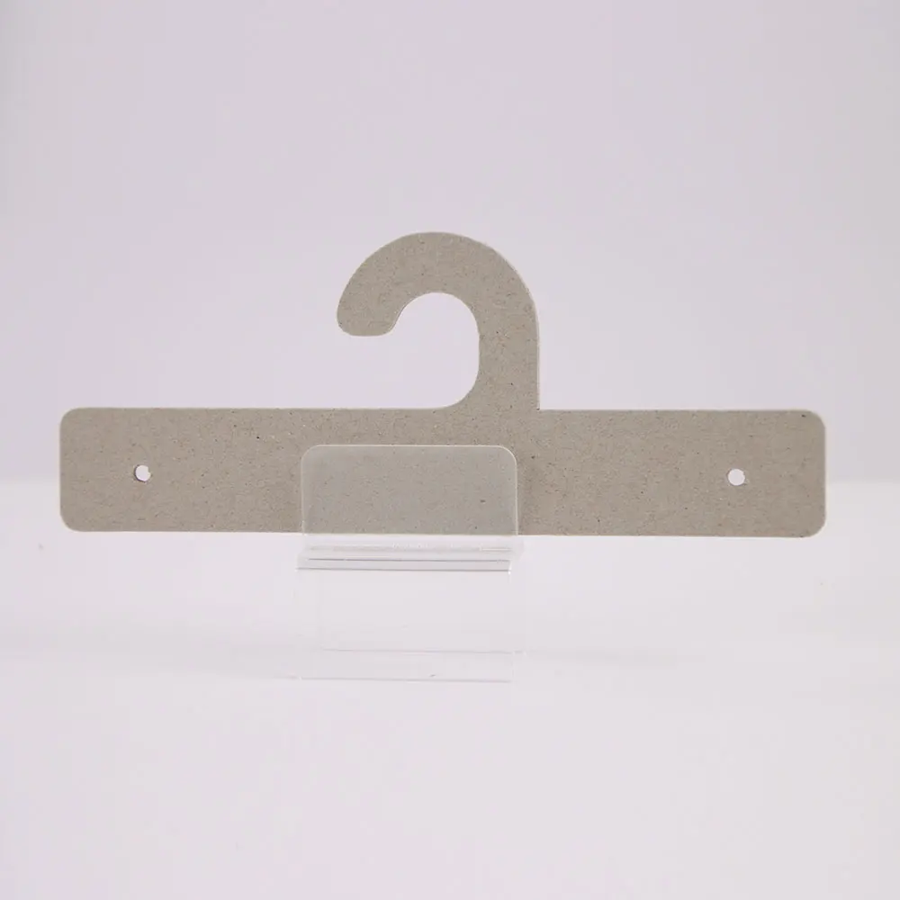 Custom logo retail degradable natural cardboard paper scarf hanger factory recycled cardboard display bandana hanger