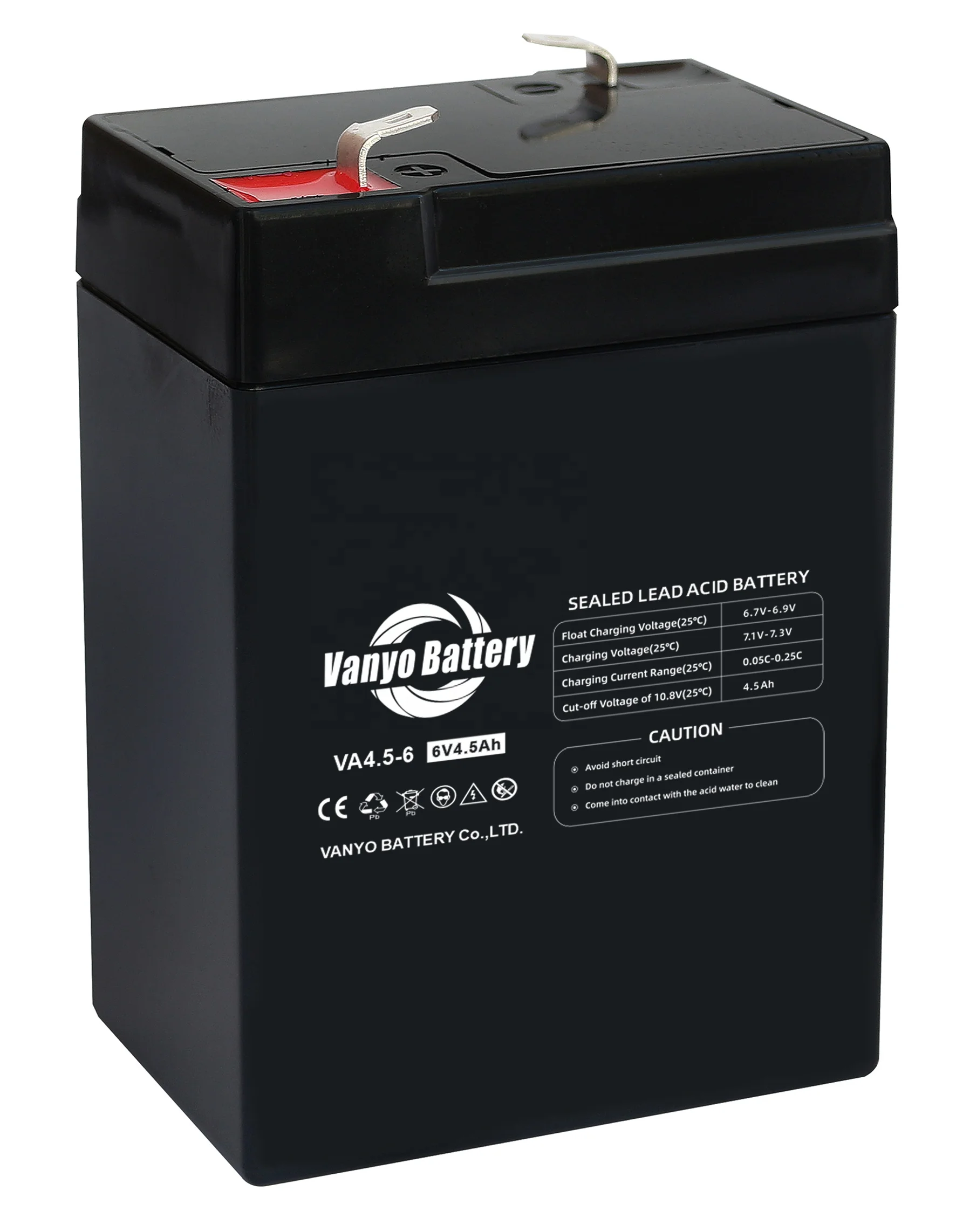 6V 4.5Ah Small Rechargeable Storage battery  AGM battery 6v Battery for security products