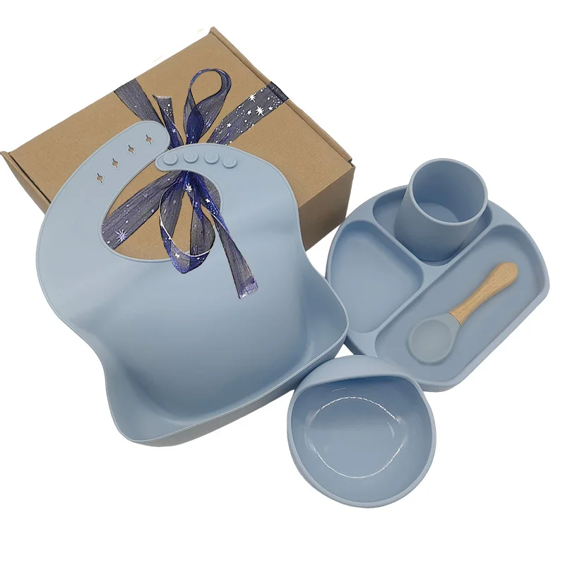 Не содержит Бисфенол А eco-friendly поставки силиконовый нагрудник с суповую тарелку производство и миска защитой от проливания комплект для кормления присоской