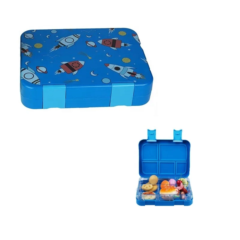 Orealmi food safe material  Meal prep container 4 compartment for food menage sandwich fruit school lunch box kids