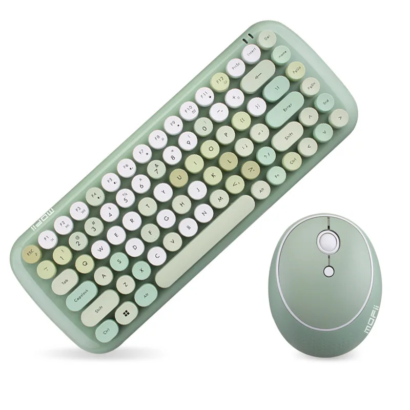 
Free Shipping Women Dot Colorful Lipstick Candy Mechanical Bluetooths Wireless Keyboard And Mouse for Laptop Desktop 
