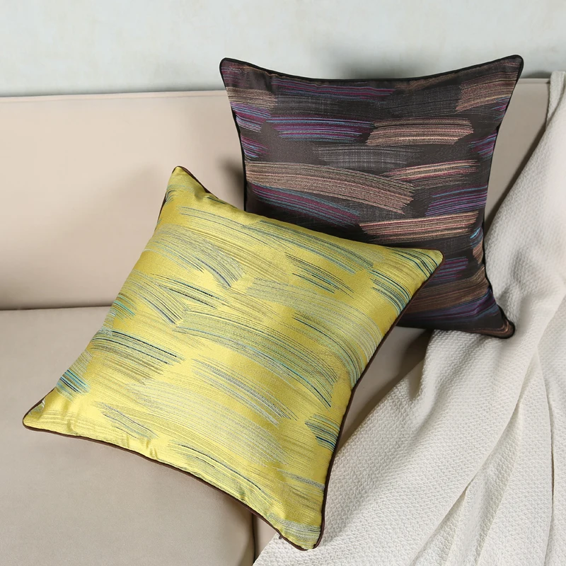 Modern Geometric Pillow Covers Vintage Cushion Cover Rectangle Block Print Cushion Cover