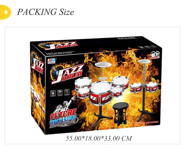 Children play musical instruments mini jazz drum set toy
