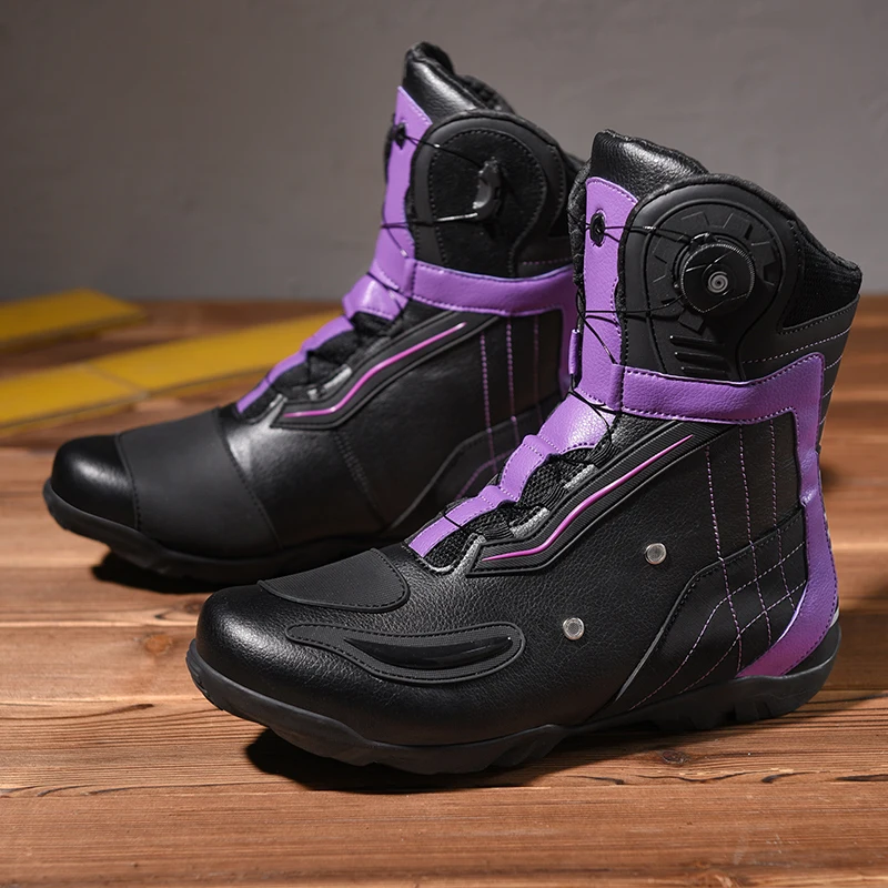 Zapatos Para Moto Flat Custom Motorcycle Shoes Non-slip Racing Road Footwear Riding Motorcycle Shoes for Men