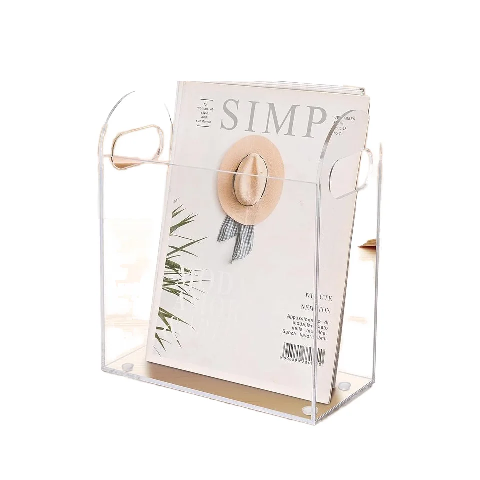 Jihong Wholesale Modern Acrylic Magazine Rack and Book Storage Rack Home Multi functional Desktop Storage Rack