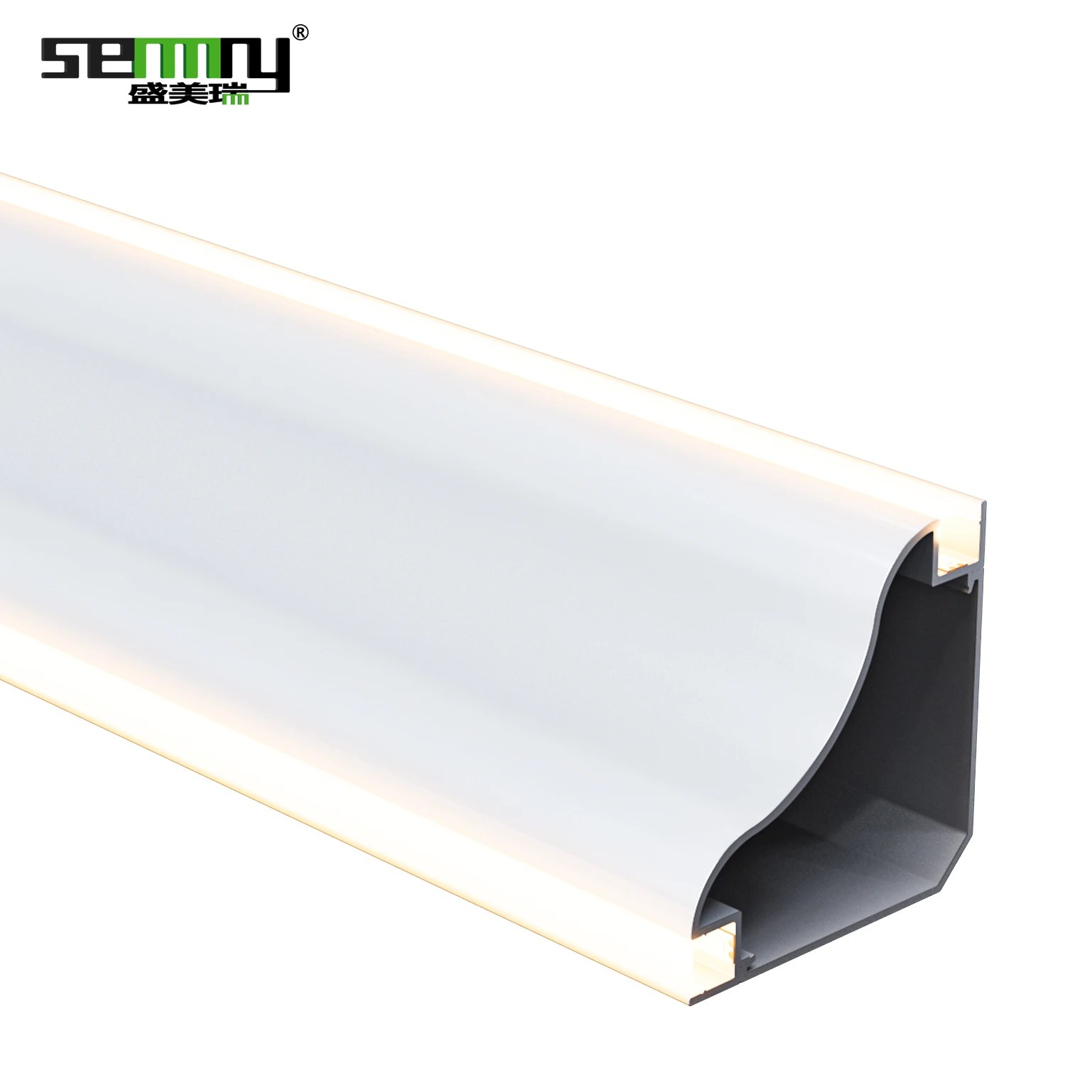Gypsum LED Cove Light aluminum Profiles Light Corner Shape Modern Ceiling trim for Bedroom Living Room