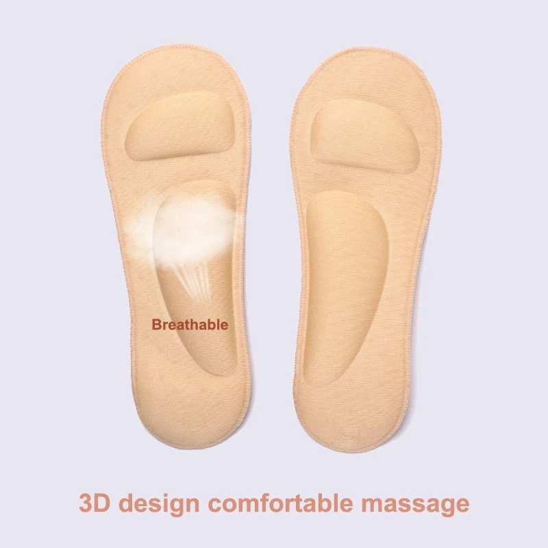 Women Insoles 3D Stretch Breathable Deodorant Invisible Socks Silicone Anti-off Silk Boat Socks Black Ankle Socks