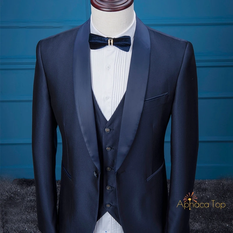 
APHACATOP 2020 Fashion One-Button Men Wedding Suits Custom Wool Suits 
