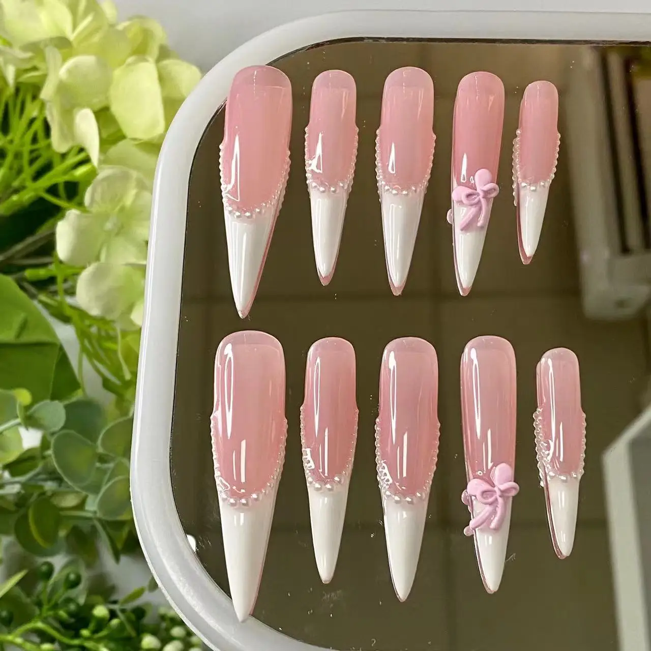 Wholesale Extra Long Press Nails  Beautiful Luxury Customized Design False Nails