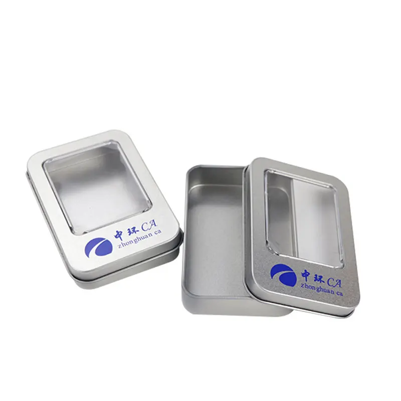 Square empty condom small tin box silver tin box spot wholesale