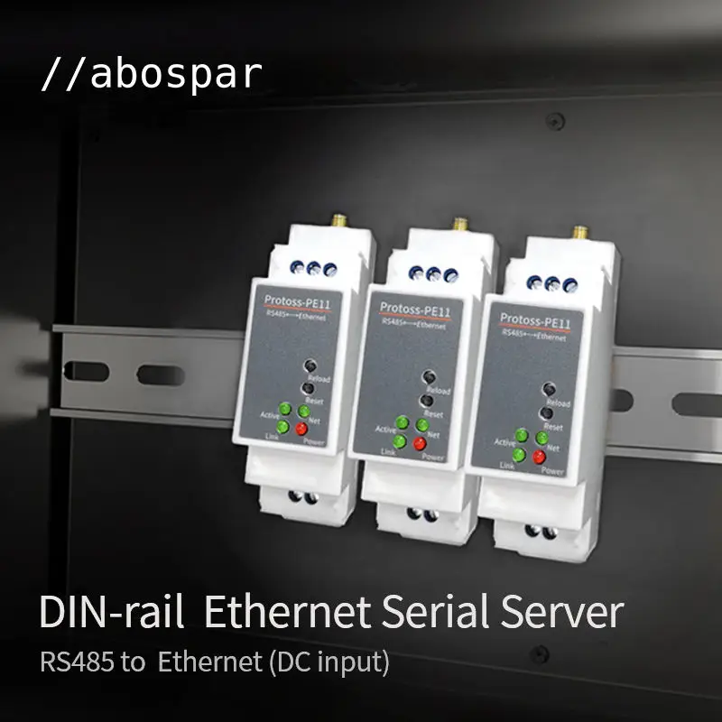 PE11-M RS485 DIN-Rail Serial Converter Modbus solar data collector IoT Gateway RTU solar data converter Serial Server