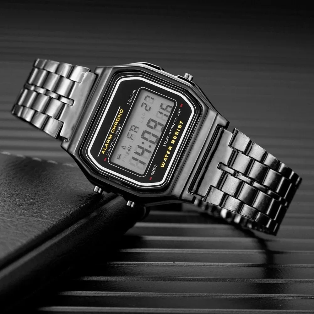 Wholesale Fashion Luxury Stainless Steel Sport Mens Wrist Digital Watches