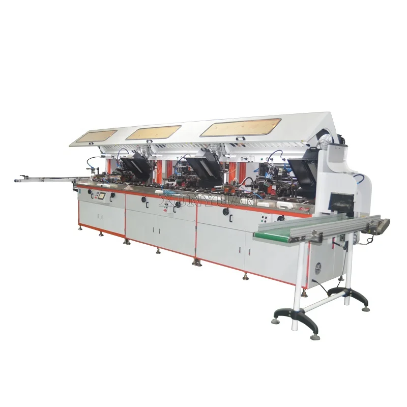 S-SP3  Shampoo Bottle 3-Color Cylindrical Automatic Screen Printer