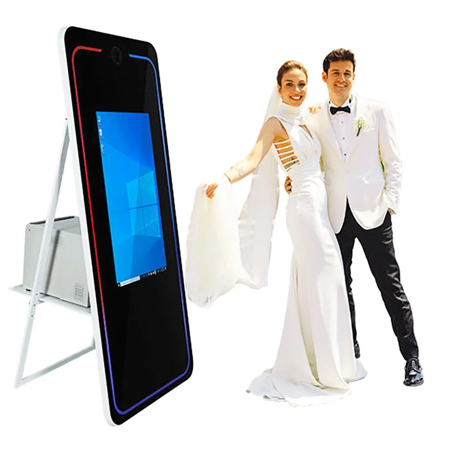 Mirror Photo Booth Machine With Printer With Led Fill Light 2022 Newest Mirror Photo Booth Affordable Magic Mirr
