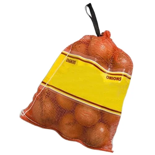 25 kg Leno mesh bag packing for onion with  color file