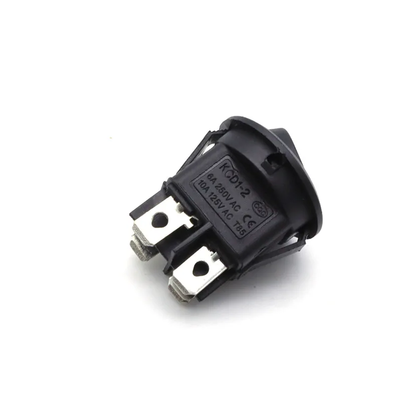 KCD1-2 Round Rocker Switch 4 pin 6A 250V 10A 125V ON OFF Switch
